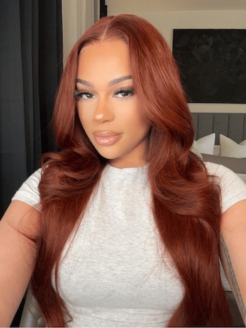 Flash Vente UNice Rouge Brun 33B Couleur Body Wave 7×5 Bye-Bye Knots Glueless Perruque 150% Densité