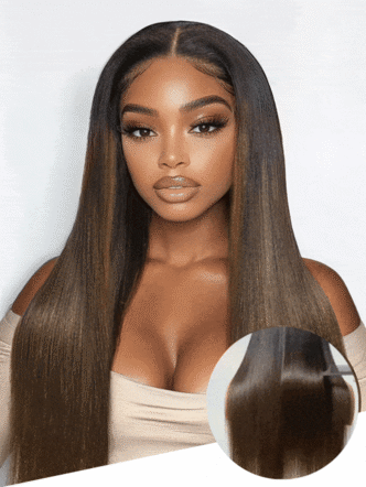 Perruque Afro Femme Cheveux Naturels Méchés Noir/Cuivré - Kitty 04/1b30 - Neuf Avec étiquettes