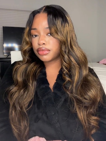 Flash Vente UNice Populaire Balayage Couleur FB30 Body Wave Lace Front T Part Perruque Avec Bébé Cheveux Pour Femme