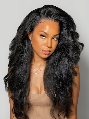 Flash Vente UNice U Part Perruque Top Qualité Brézilien Cheveux Kinky Lisse Yaki Perruque Naturel Couleur 100% Humain Cheveux U Part Perruque 130% Densité