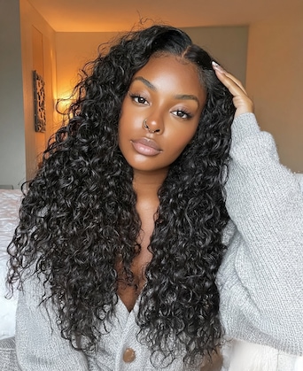 Flash Vente Perruque Bouclée Mixte 7x5 Bye-Bye Knots Facile à Porter Avec Cordon Invisible