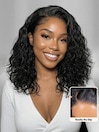 UNice Bye-Bye Slip™ 6X4 Glueless Lace "C" Part Loose Wave Bob 220% Haute Densité Perruque Avec Cordon